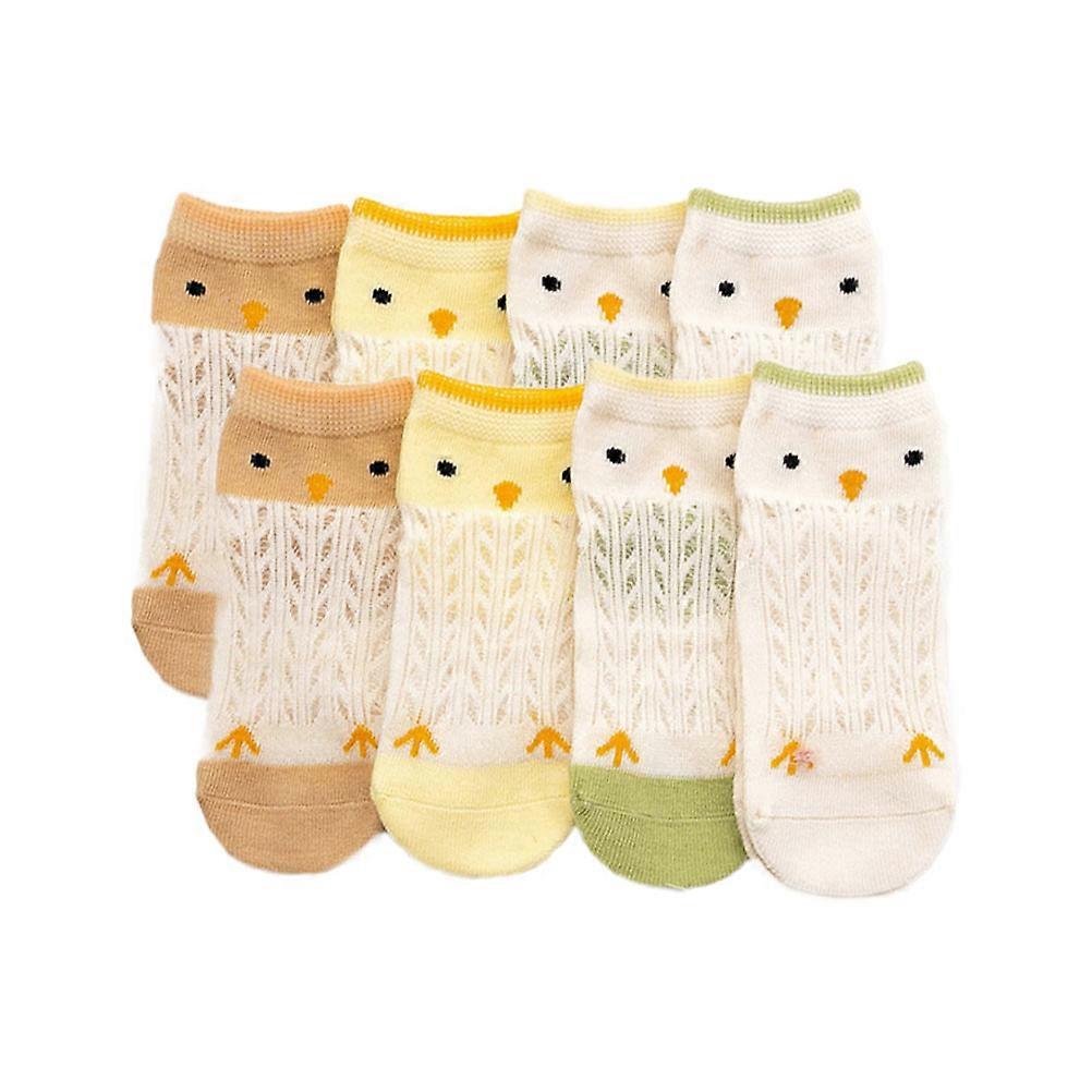 Baby Grip Socks 4 Pairs Thin Style Children Socks Anti-skid For Indoor Use Assorted Color