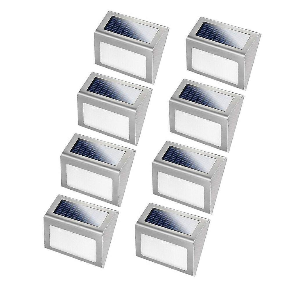 Outdoor Solar Lights For Steps 10Set White Light Wall Lamp Design Practical Waterproof Functionality