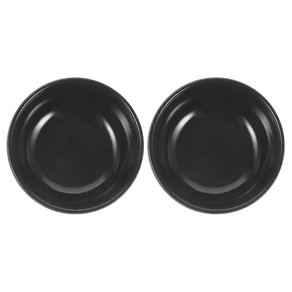 Black Dipping Sauce Dish for Storage with Stable Structure and Smooth Surface 2 pcs