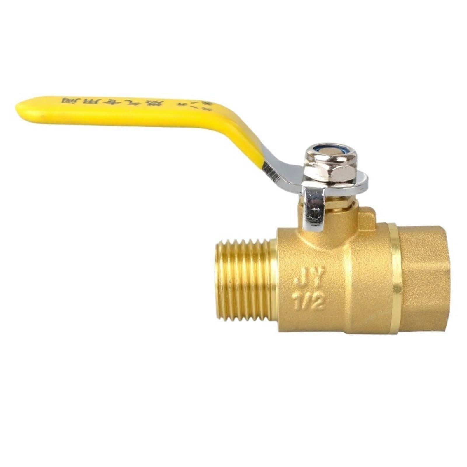 1 piece brass small ball valve 1/2' internal/external thread brass valve connector joint copper pipe fitting coupler adapter (1/2' female)