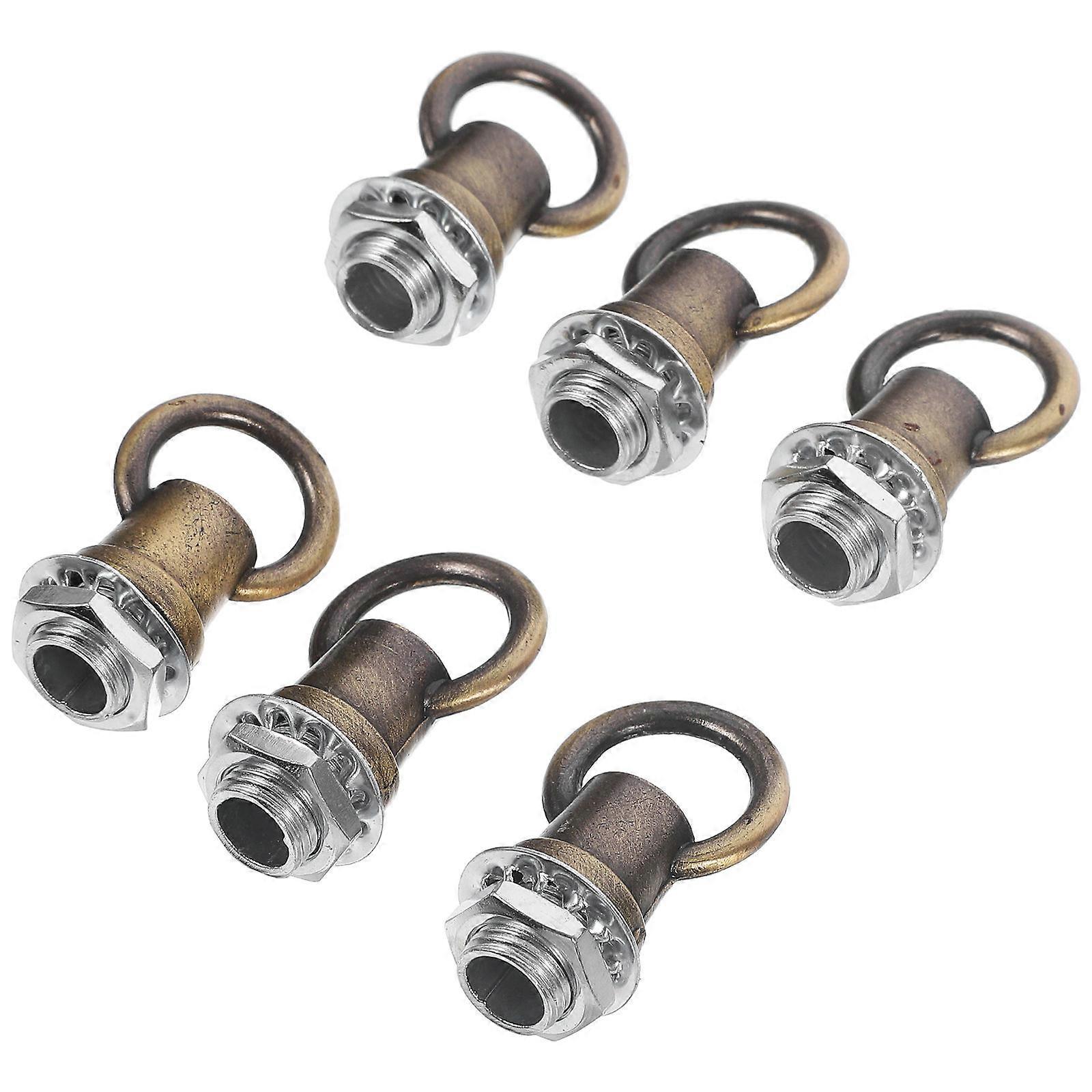 6pcs Ceiling Hook Ring Nut Screw Replacement for Pendant Light Chandelier, Heavy Duty Eye Nut with Decorative Ring Design, Easy Install Hanging for