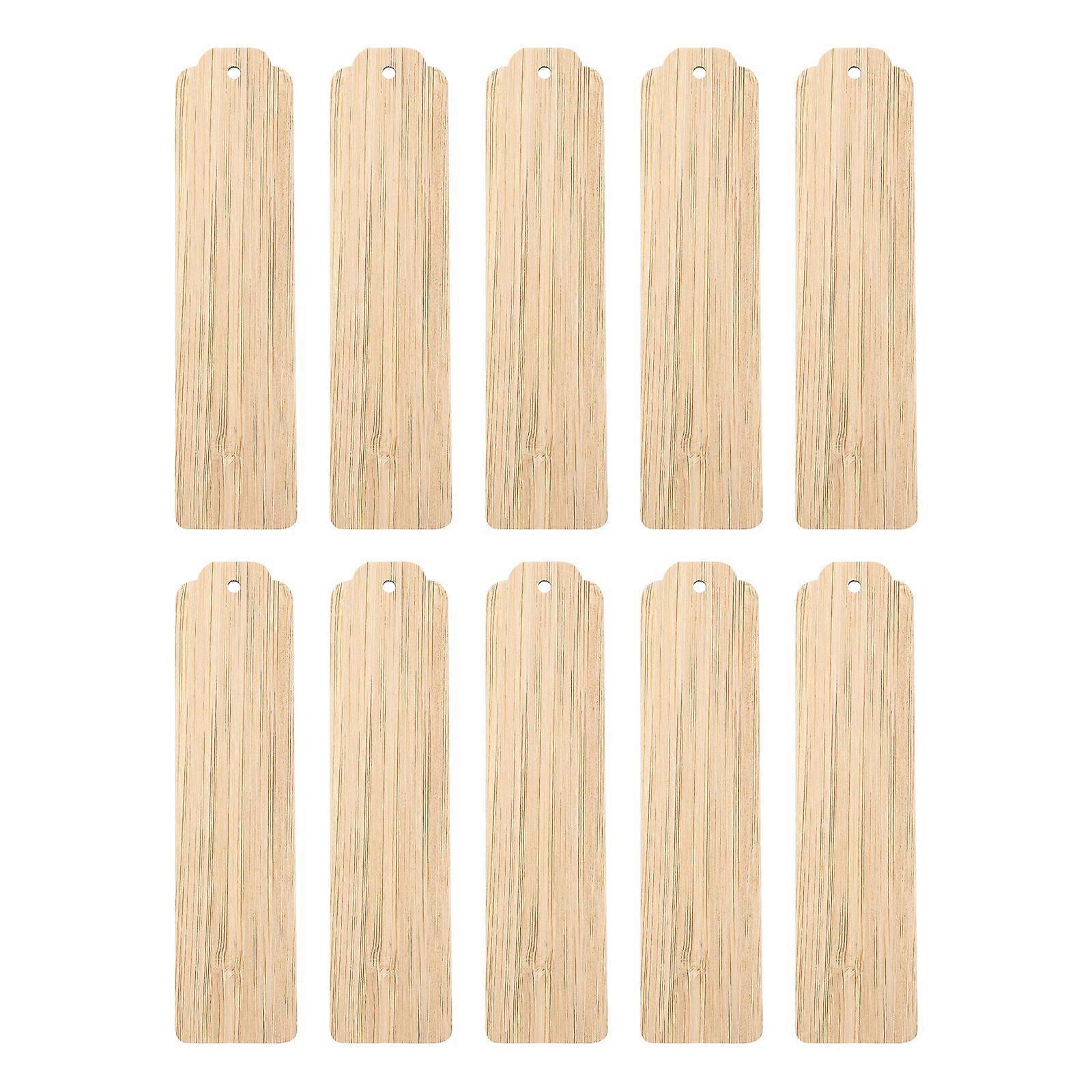 10pcs bricolage en bois artisanat signets artisanat fabrication de signets lecture signets