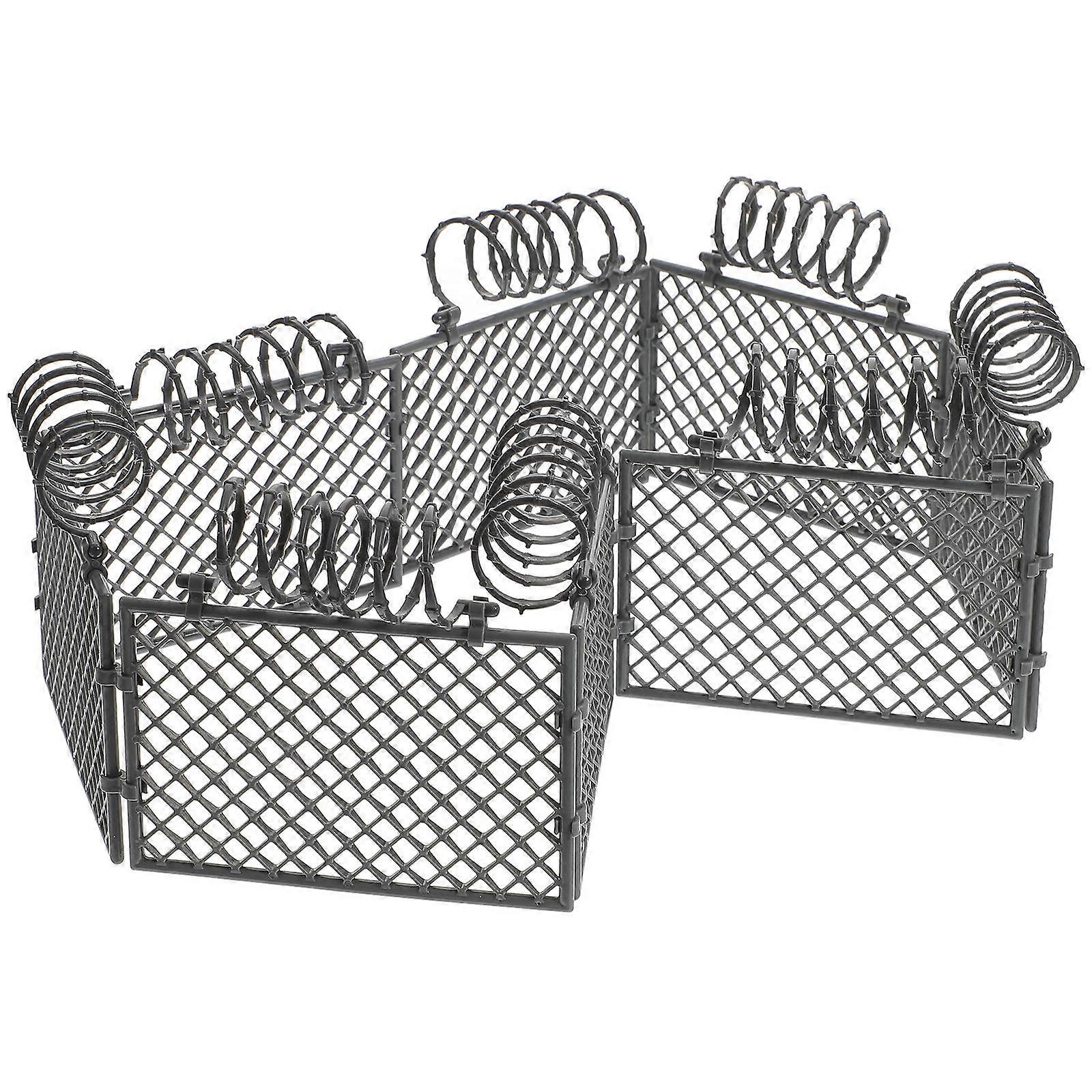 1 Set DIY Army Fence for Decorative Scene Building & Imaginative Play, Interactive Construction Plaything