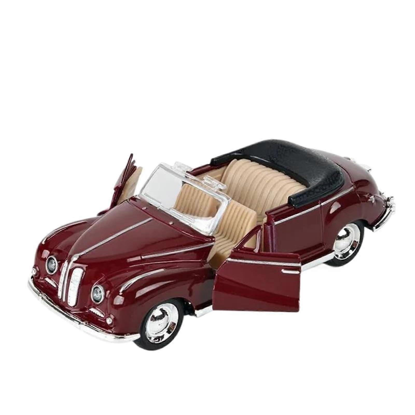 Scale model car in 1:32 scale alloy for vintage car model ornaments, pullback car model, diecast model, finished car model (B)