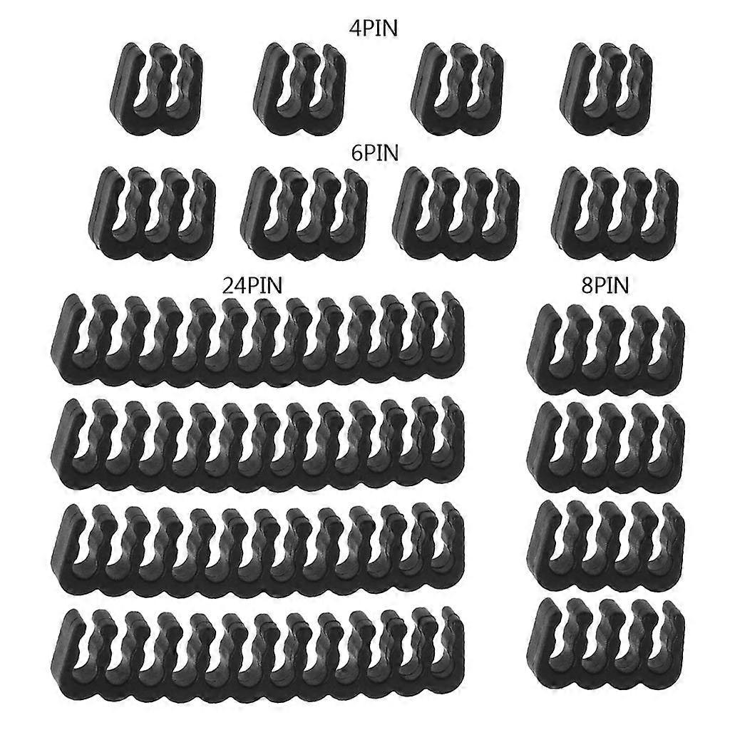 16piece/set PP cable comb terminal block, cliptype for 2.5–3.2 mm PC power cables, wiring, 4/6/24pin computer cables