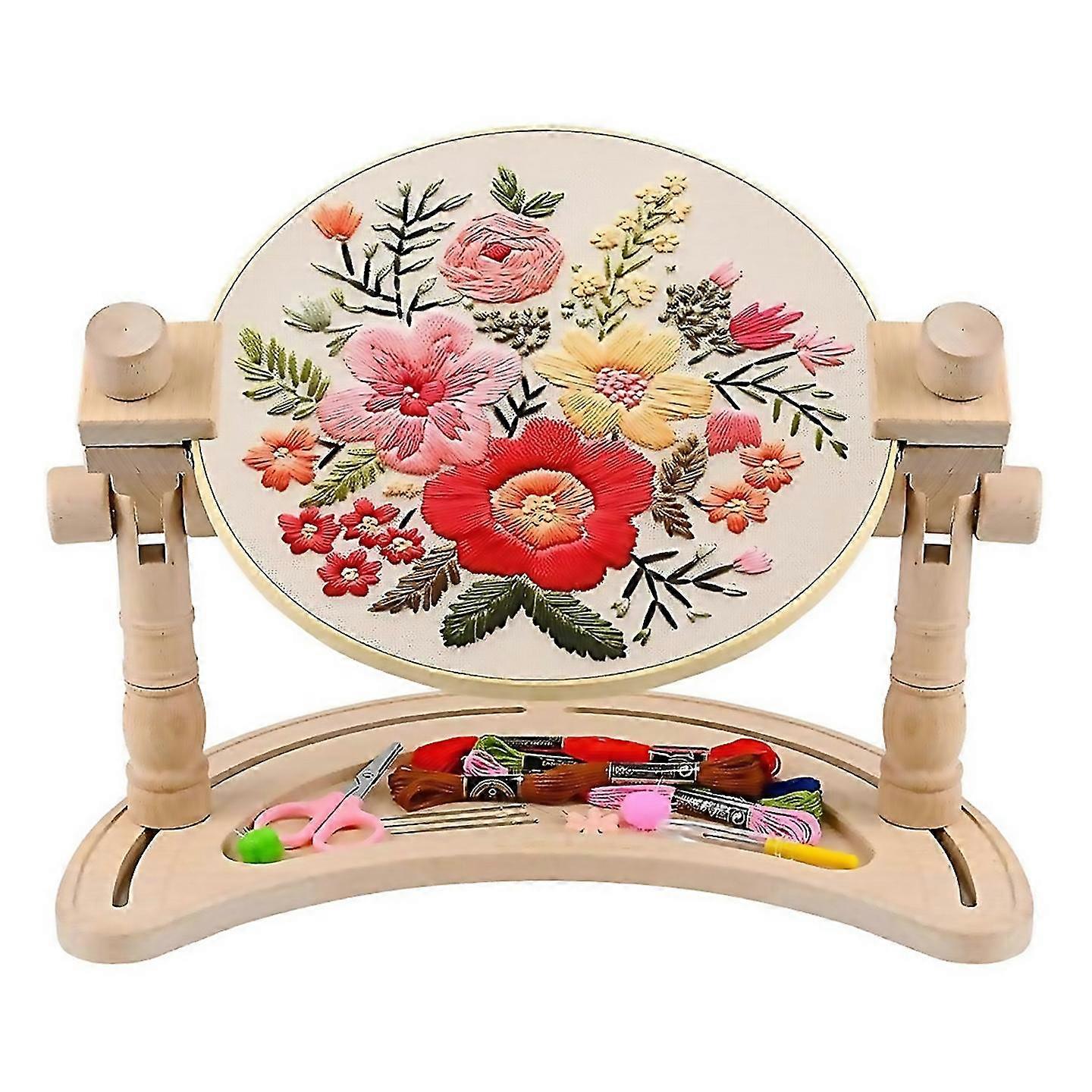 For Embroidery Hoop Stand Adjustable 360rotated Embroidery Frame Stand