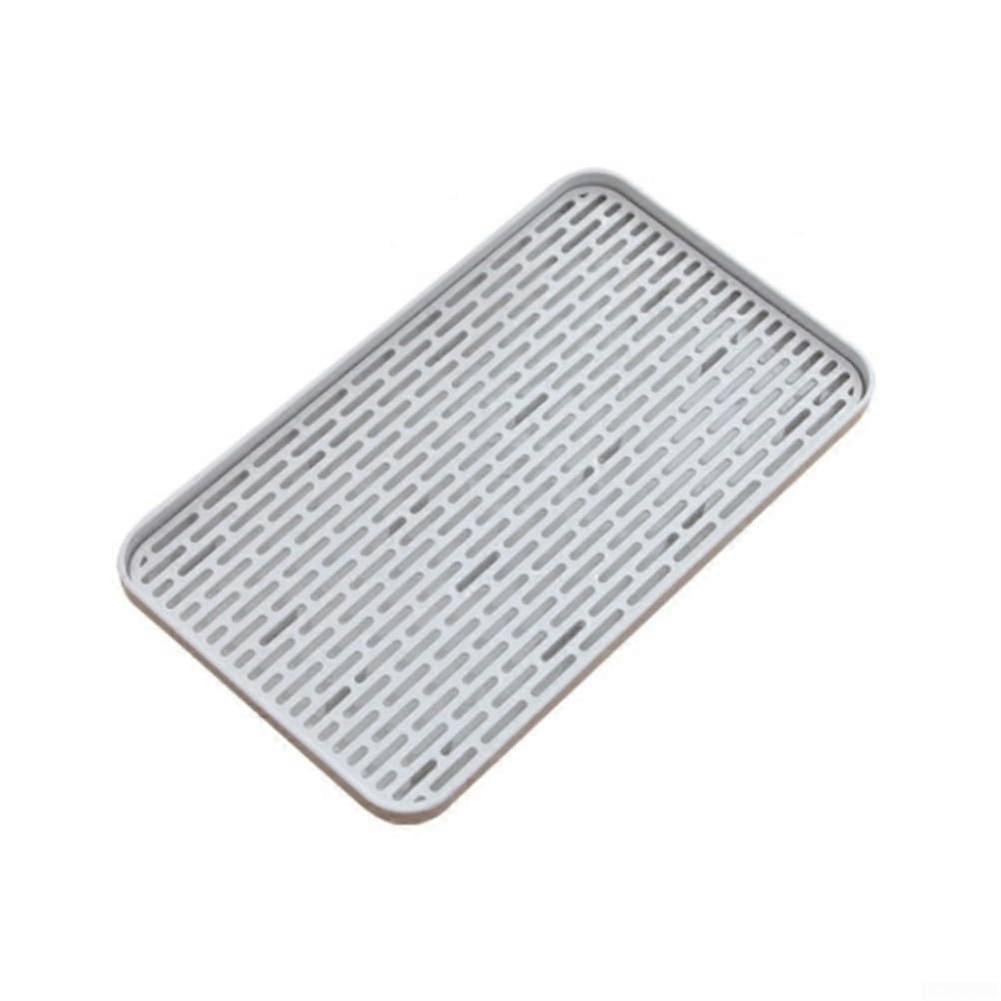 Removable drip tray with two tiers, efficient kitchen storage for cups, dishes, and fresh produce (31 x 17.5 x 2.2 cm)