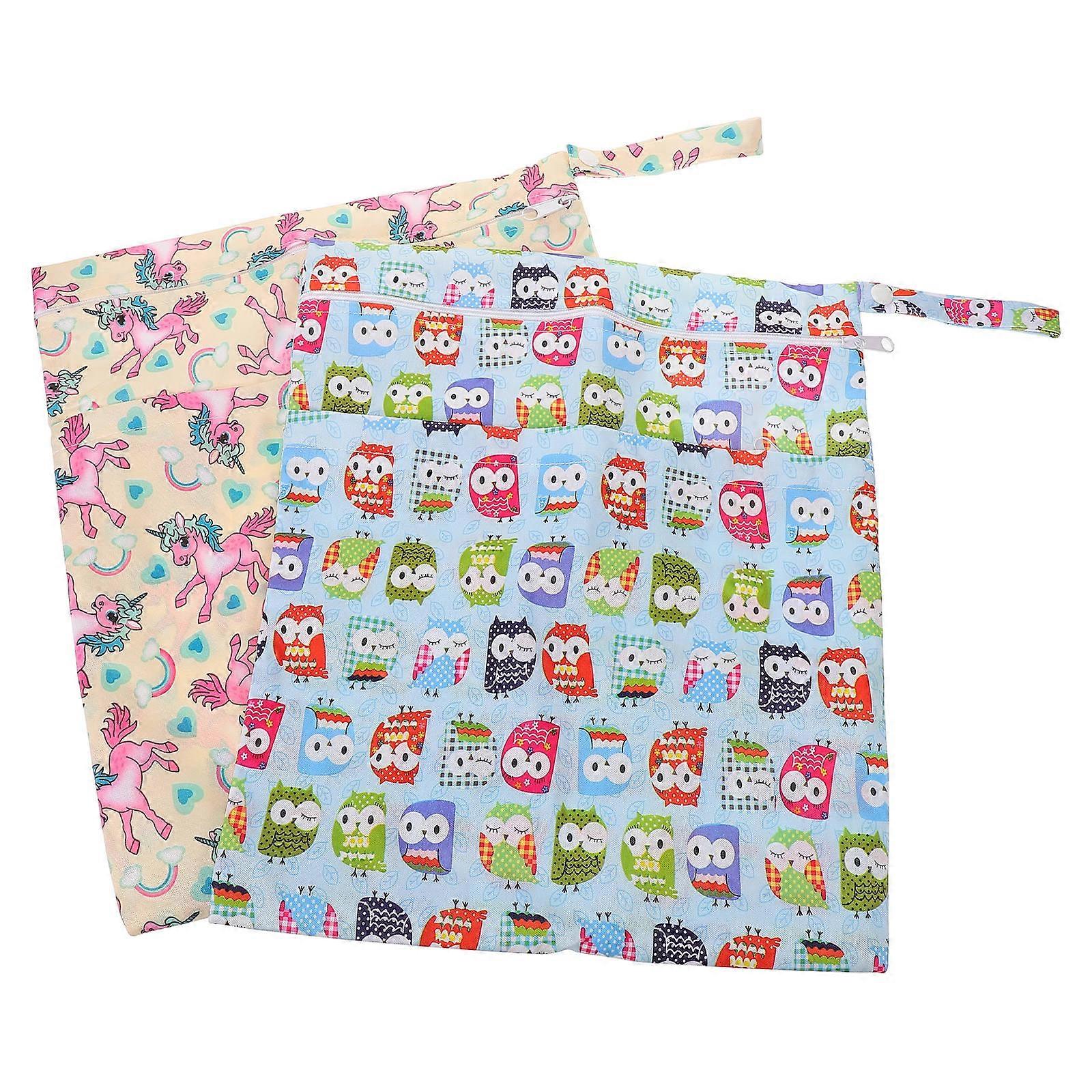 Diaper Bag Reusable Nursery Laundry Storage Bag for Yoga Use 2Pack