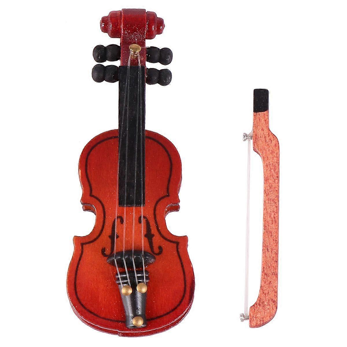 Mini Violins Model Simulation Violins Dollhouse Accessories Photograph Props