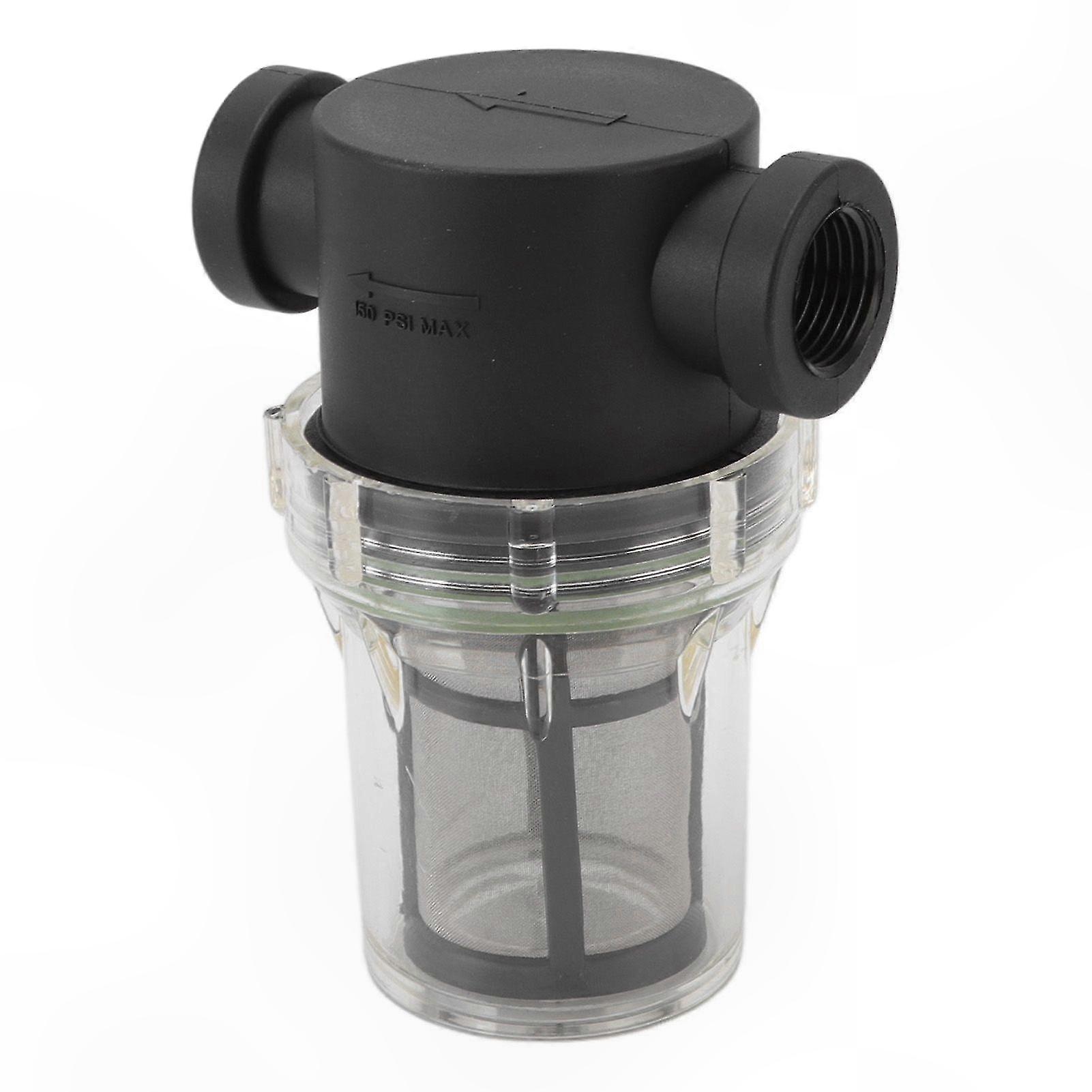 Plastic Sediment Prefilter for Garden Hose - 100 Mesh G1/2 Thread High Pressure Washer Watering Filter