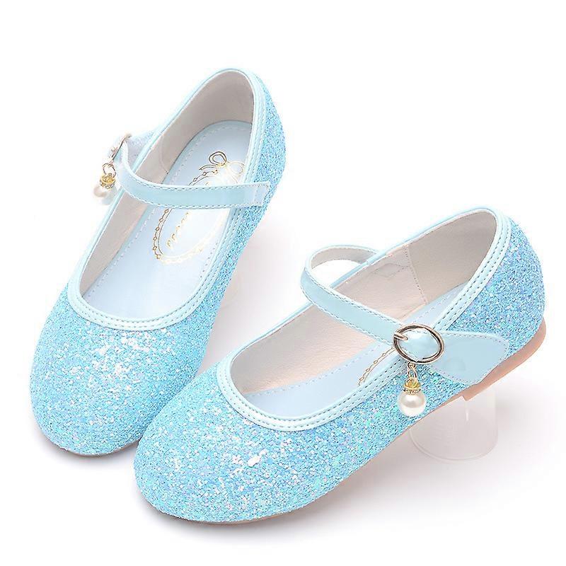 Girls' Mary Jane Flats Soft Sole Leather Shoes with Hook-and-Loop Strap (Multi-Color)