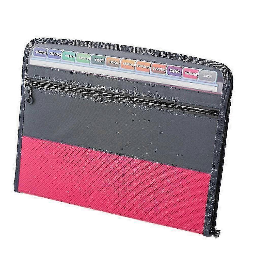 Expandable Pocket File Folder with Sticky Labels, Accordion Document Organizer for Office and School Supplies