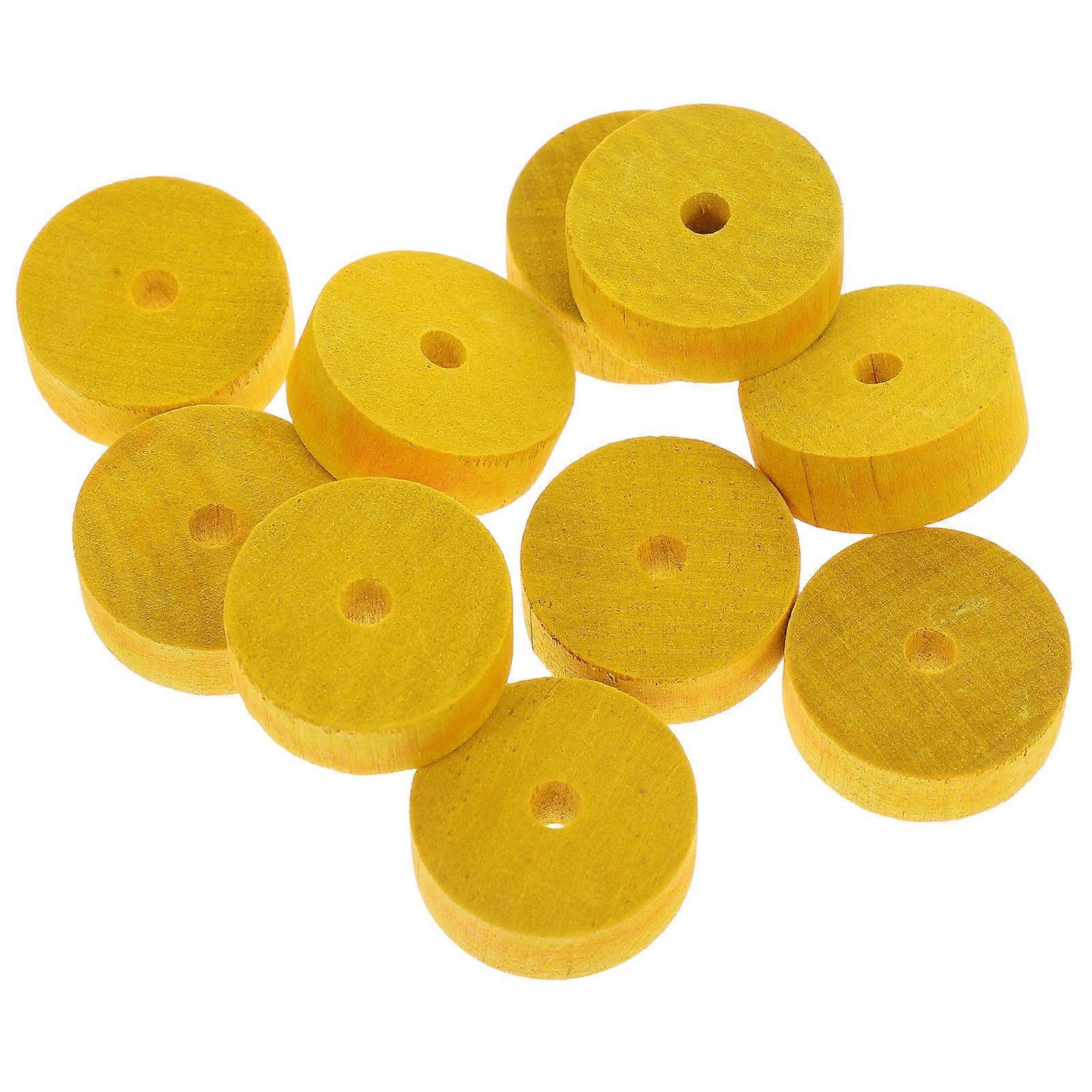 Wooden Toy Car Wheels Craft Accessories for DIY Projects and Handicrafts Use 10 pcs Red Smooth
