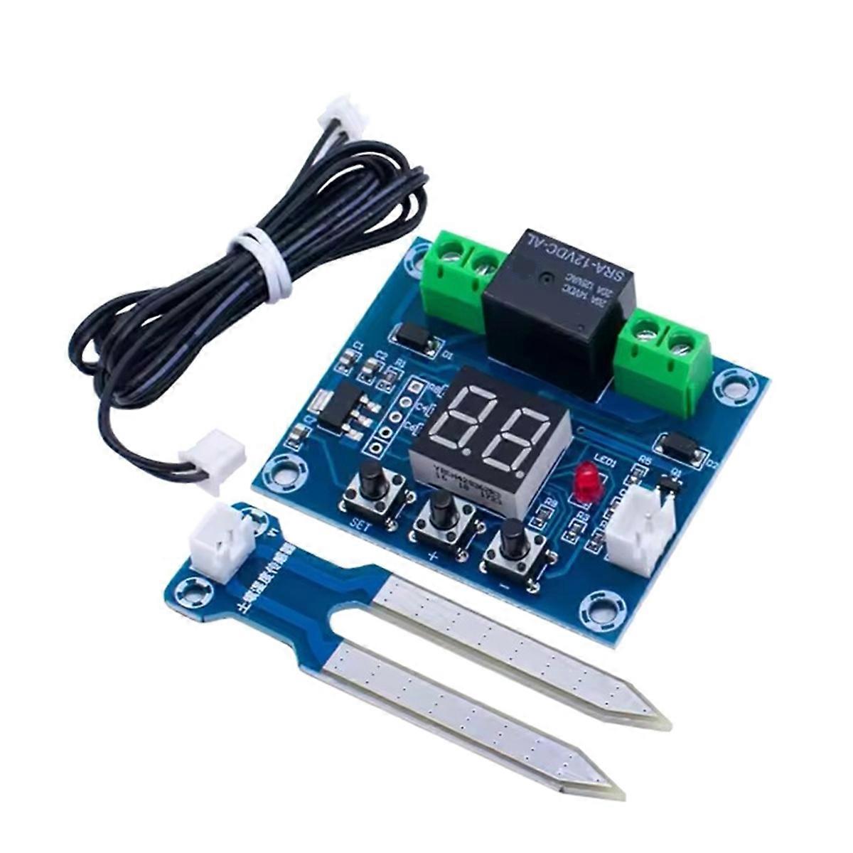 12V Digital Soil Humidity Sensor Controller for Automatic Irrigation Water Management System with Re