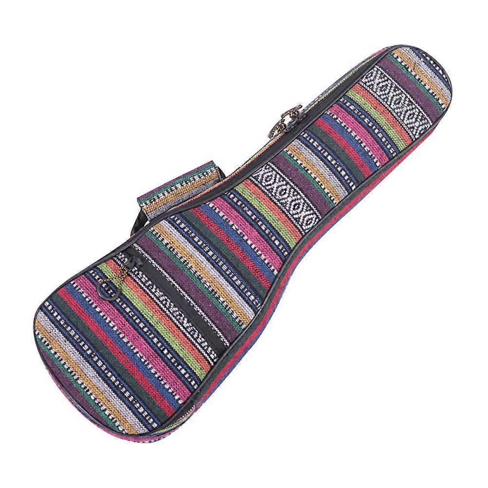 Thickened Ukulele Storage Bag Musicians Outdoor Performance Polyester Cotton Material with Zipper Function 1Pcs