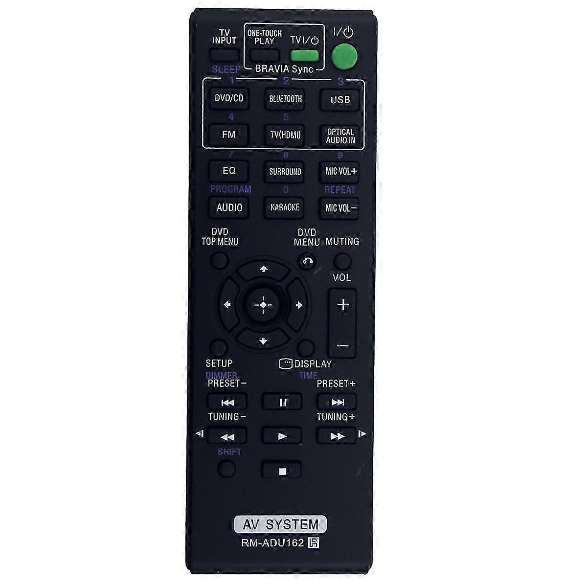 Remote Control Replacement for DVD Home Theater AV System - RM-ADU162 Compatible with DAV-TZ140, HBD-DZ170, WS123, TS12