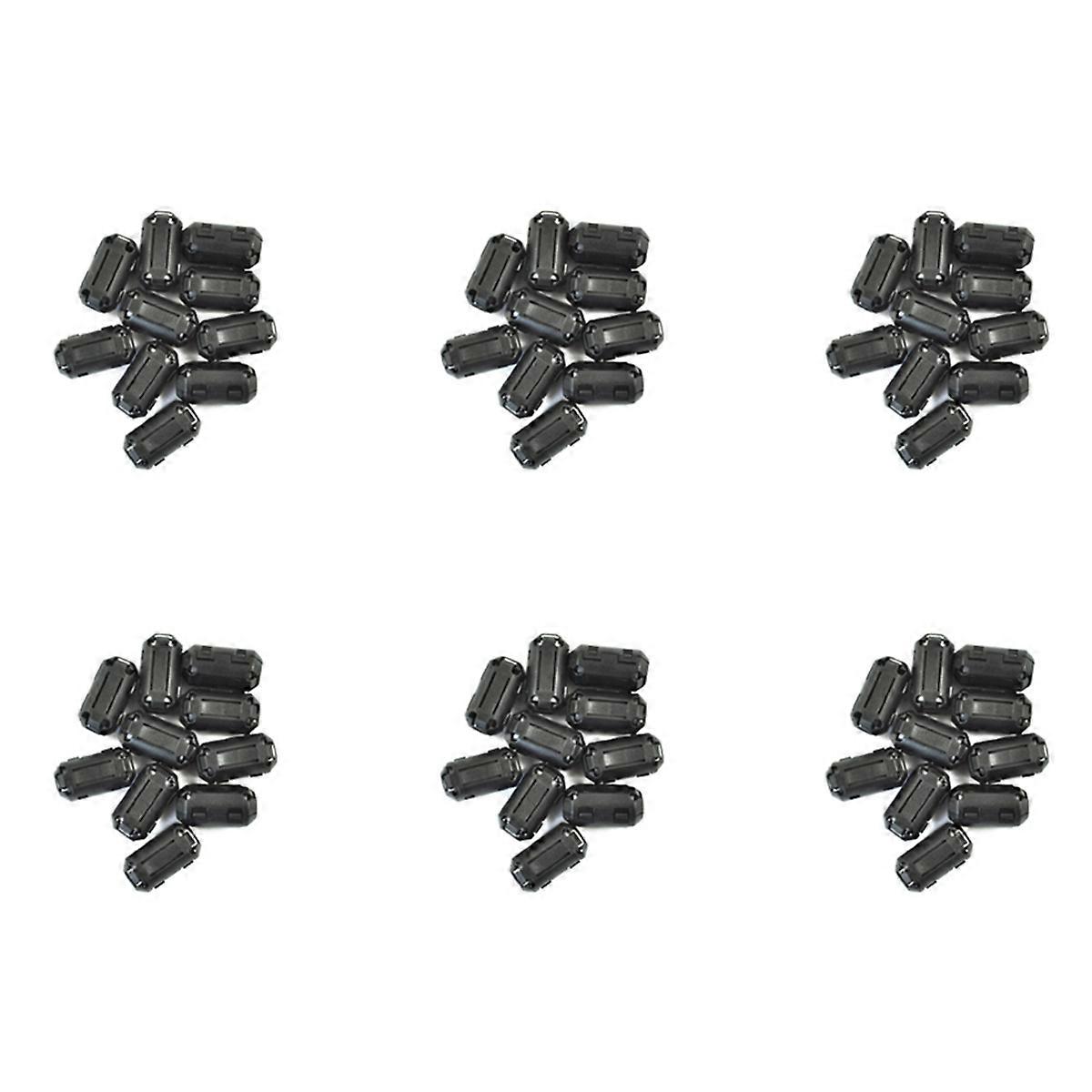 60 Pcs Movable 7mm Inner Diameter Black Ferrite Core Ring Cable Clip