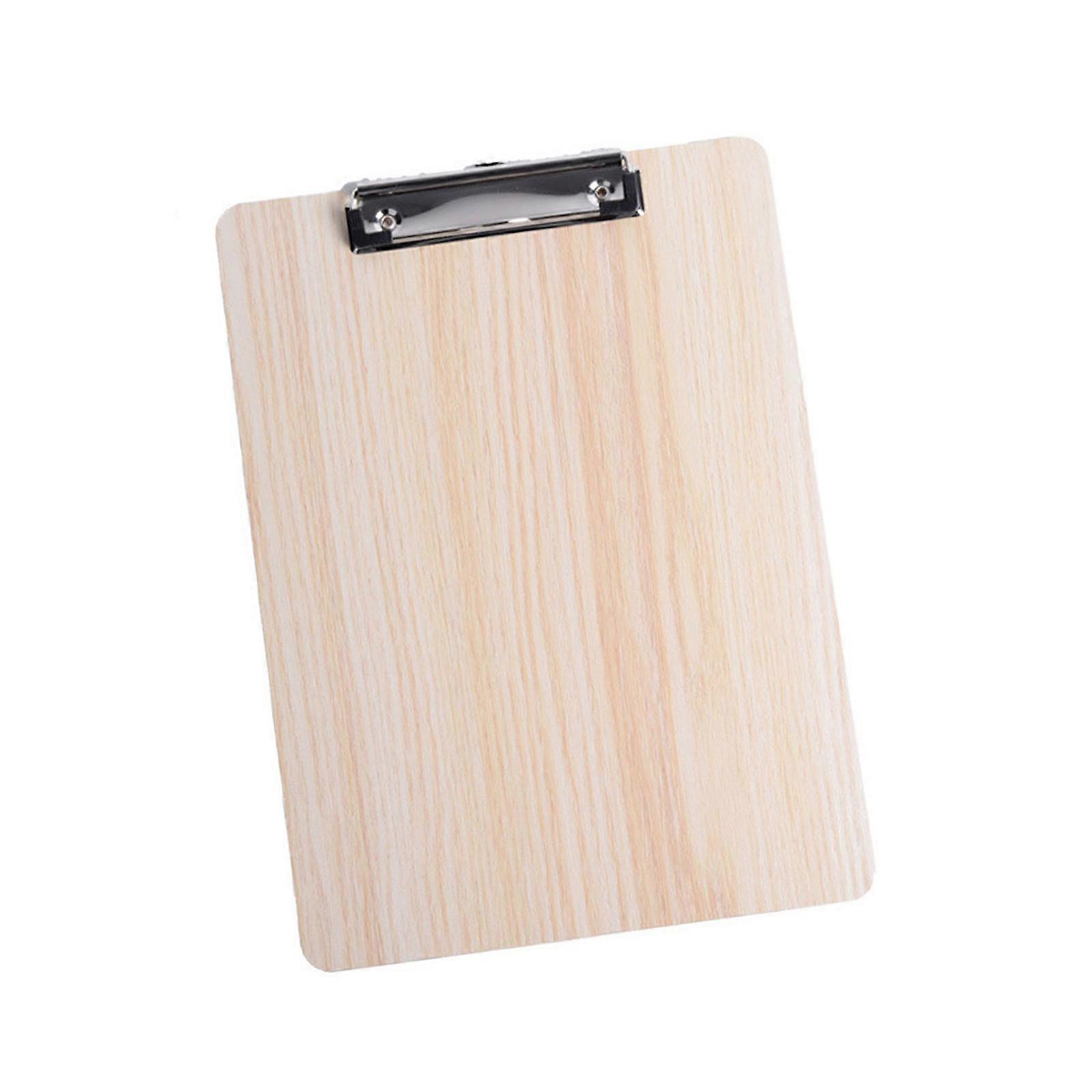 A4 Writing Board Wooden Clipboard Sketch Board Document Clipboard Organize Receipt Lists for Office School Log color