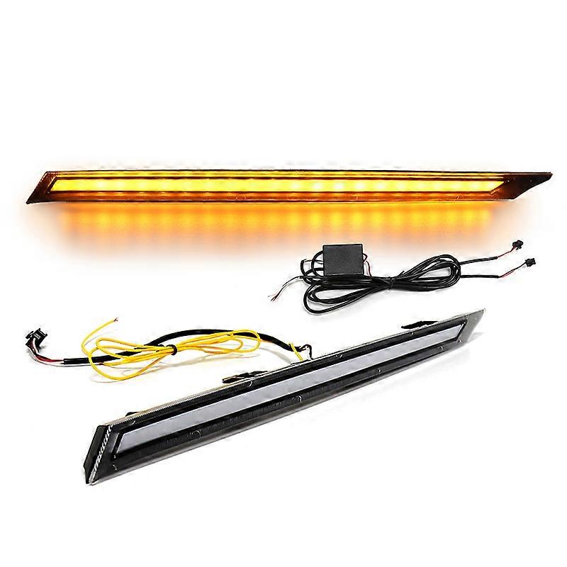 Applicable LED Daytime Running Lights For Toyota RAV4 Car Engine Hood Vent Cover Decoration DRL 2019 2020 2021 Turn Signal Lamp