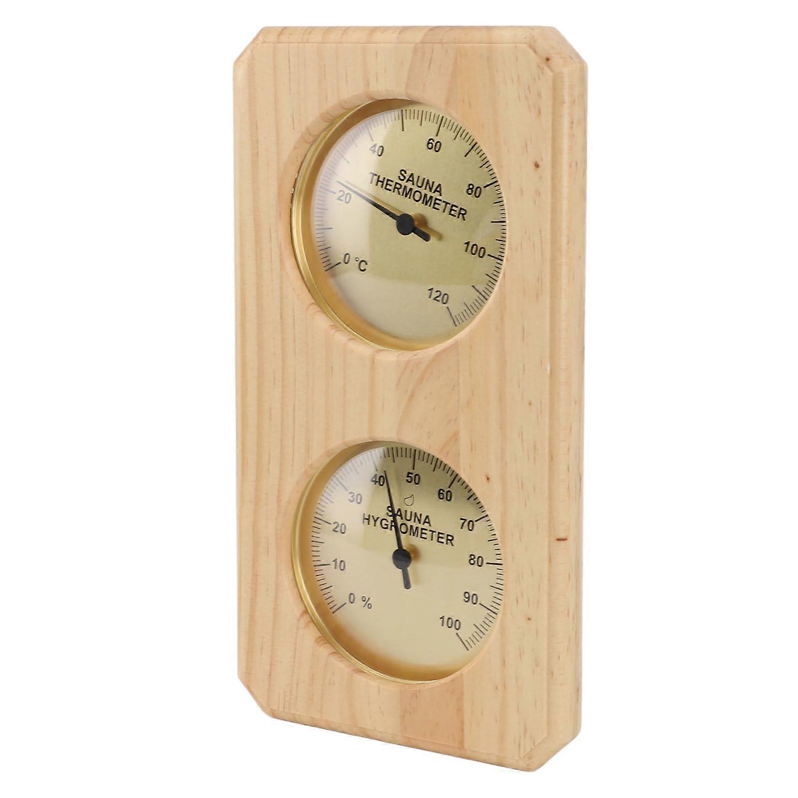 Sauna Thermometer and Hygrometer 2In1 Indoor Humidity Gauge for Wooden Sauna Room Hygrothermograph
