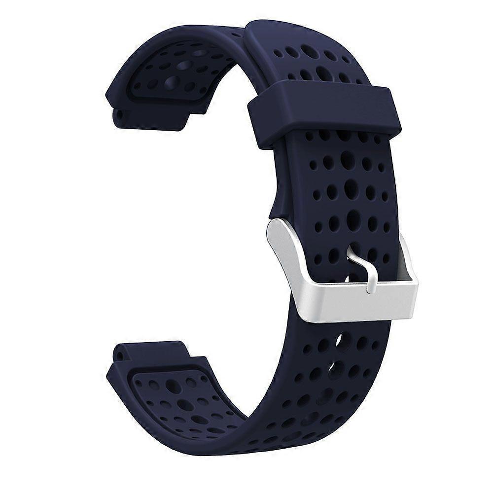 Blue, 1 piece for Garmin Forerunner 230 630 235 Approach S20 monochrome round hole silicone strap