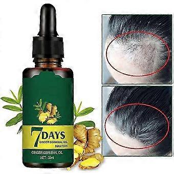 Crescimento do cabelo de gengibre Óleo germinal Regenerar 7 dias de gengibre soro germinal para nutrir as raízes do cabelo 50ml