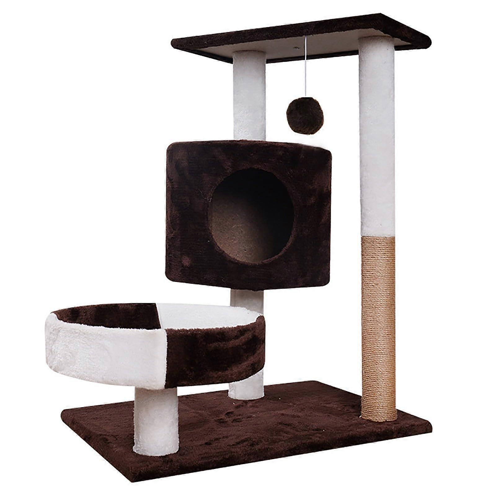Cat Scratching Board Model B, MultiLayer Plush Cat Climbing Tower, Indoor Use, Size 30x55x50 cm