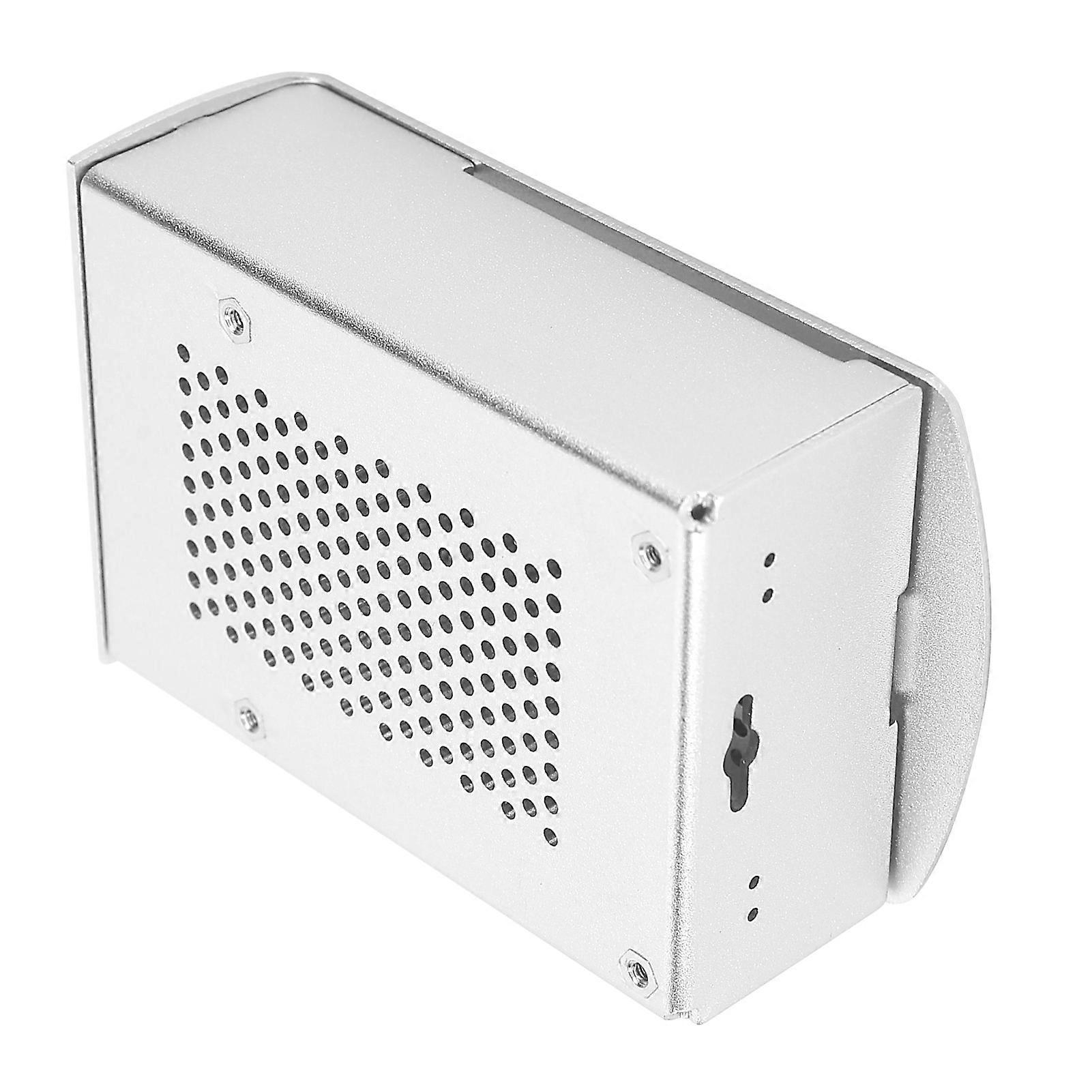Aluminum Alloy Silver Enclosure Case with Fan for Raspberry Pi