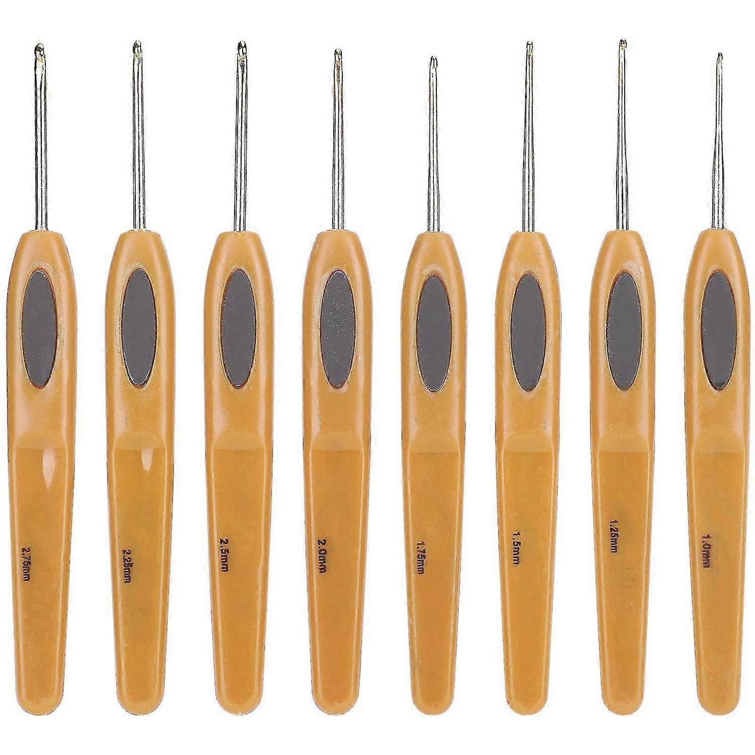 2025 Latest Model 8Pcs Sewing Crochet Hook Kit Thread Ergonomic Soft Grip