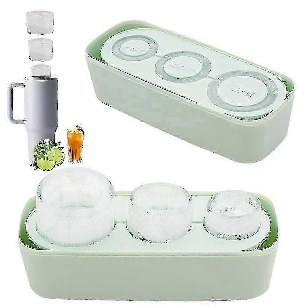 Silikon Ice Cube Bricka med läckagesäkert lock för Stanley Tumbler Cups, Frys Isform
