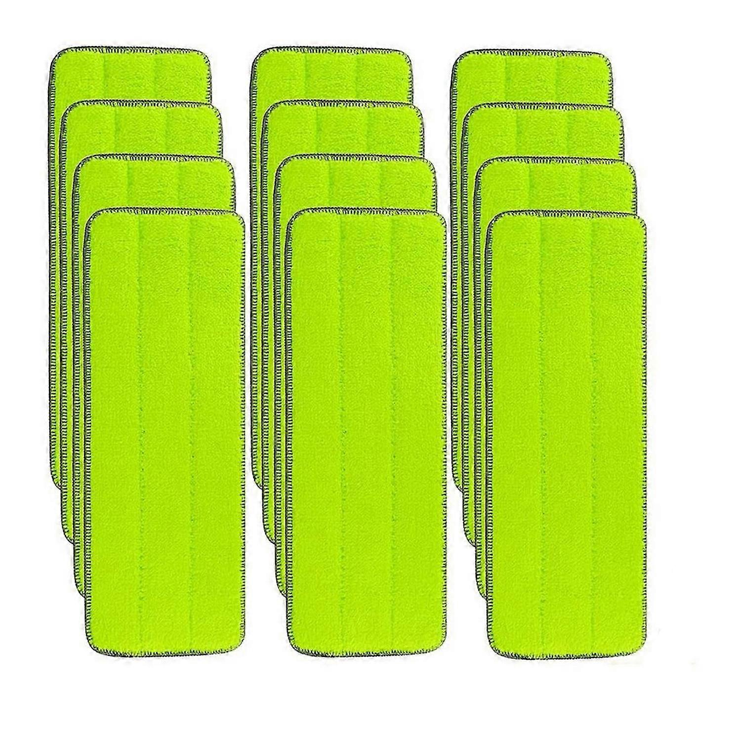 Replacement Microfiber Mop Pads for Rinse 'N Wring System, Washable Reusable Wet -12 Pack