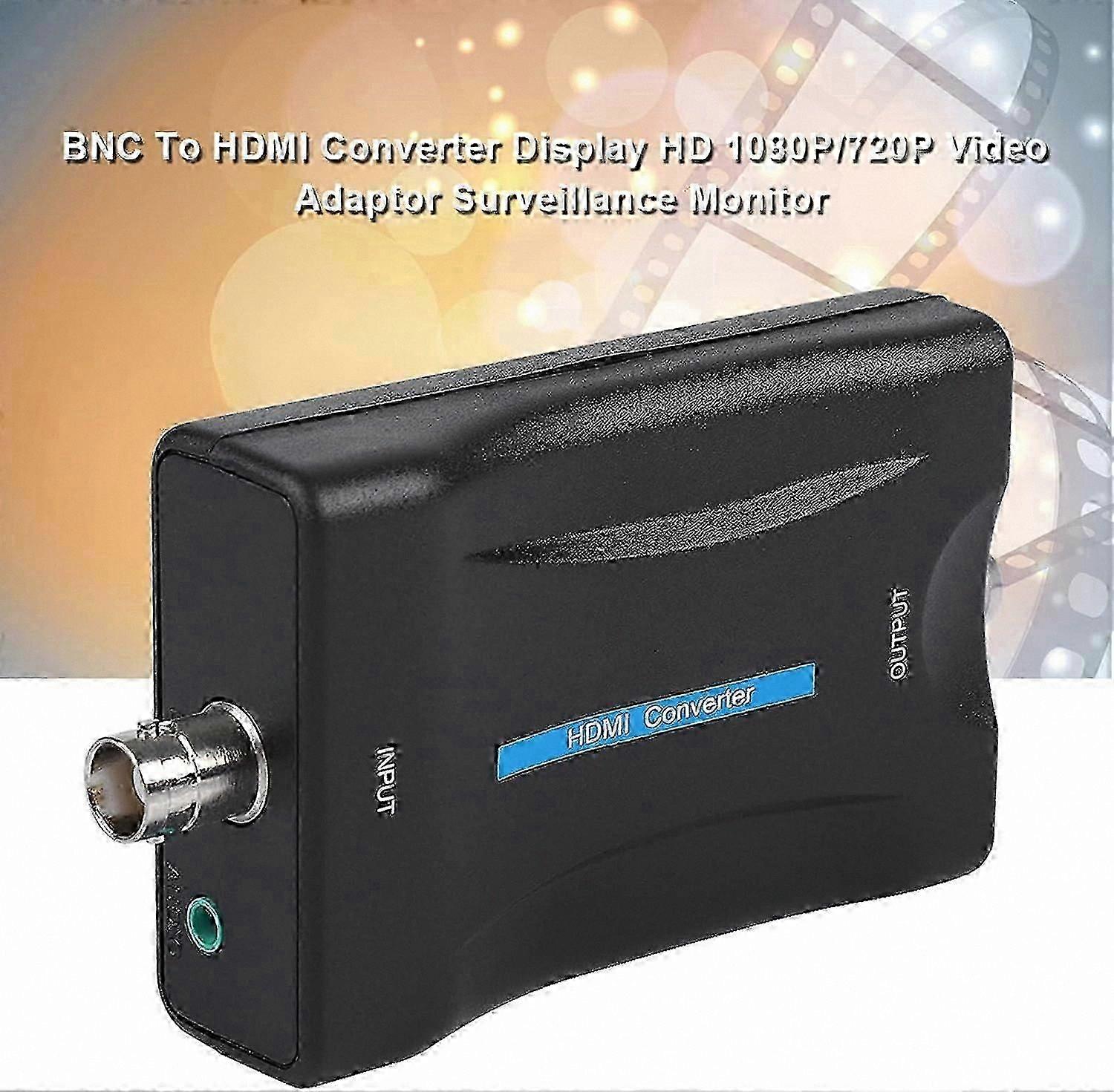 HD Video Adapter Coax to HDMI Converter for TV Antenna Surveillance Monitor 1080P/720P Display BNC Connection Support