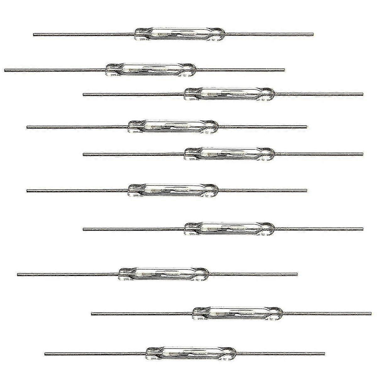 10pcs Miniature Reed Switch 14x2x44mm Magnetic Sensor Contacts for Electronics 2025