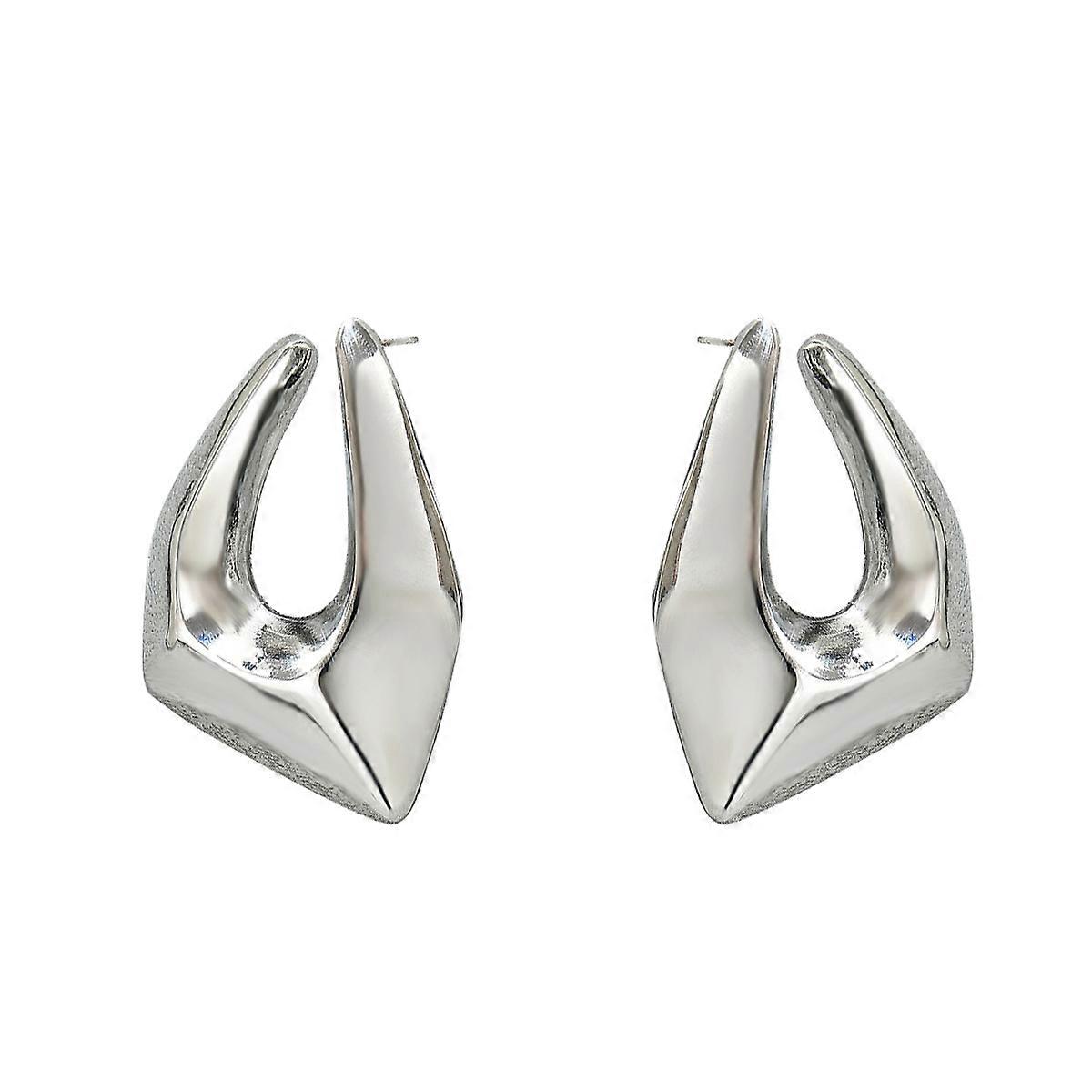 Earrings, Geometric Statement Irregular Design Metal Stud High-end Versatile