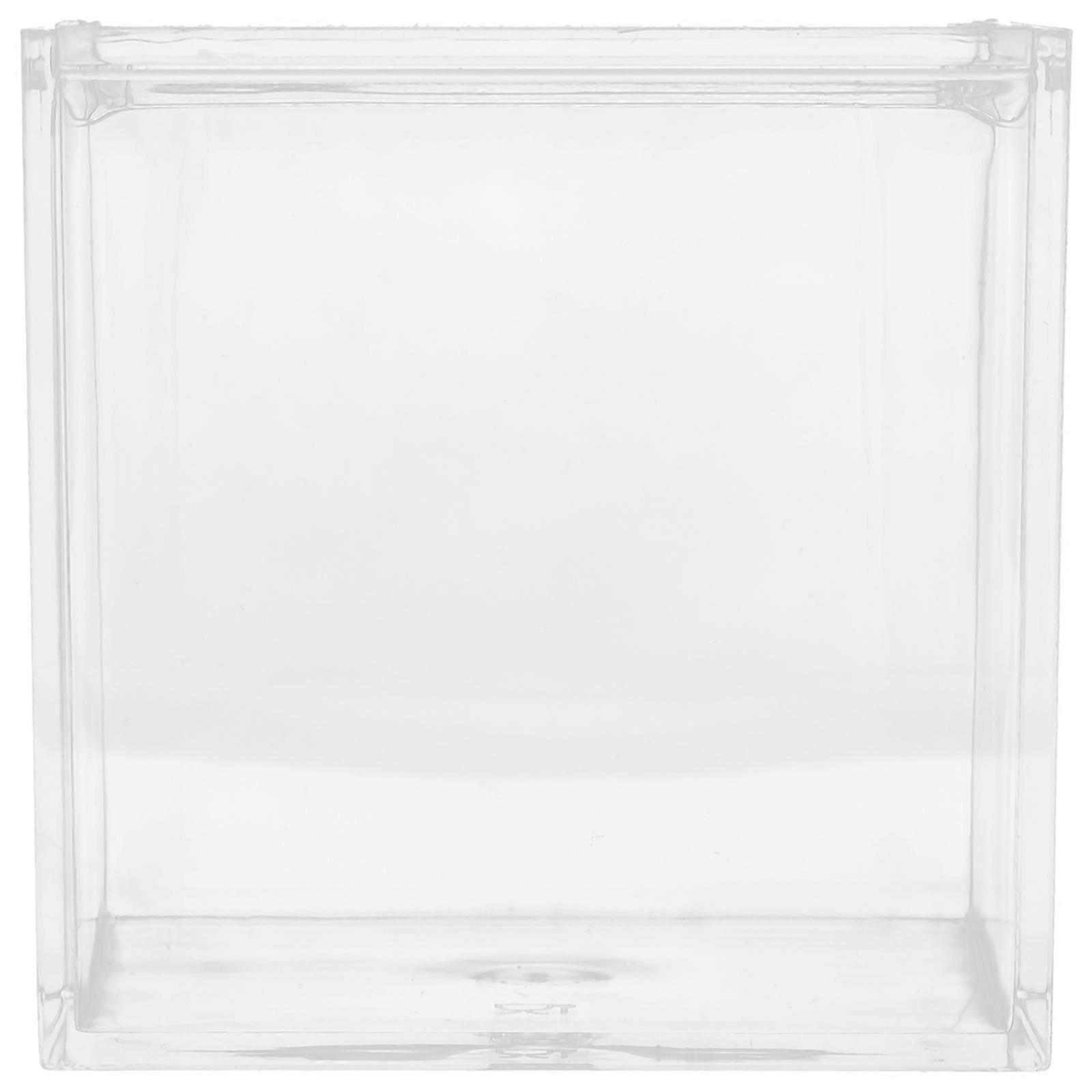 Transparent Small Candy Box Plastic Square Container for Storage 3Pcs