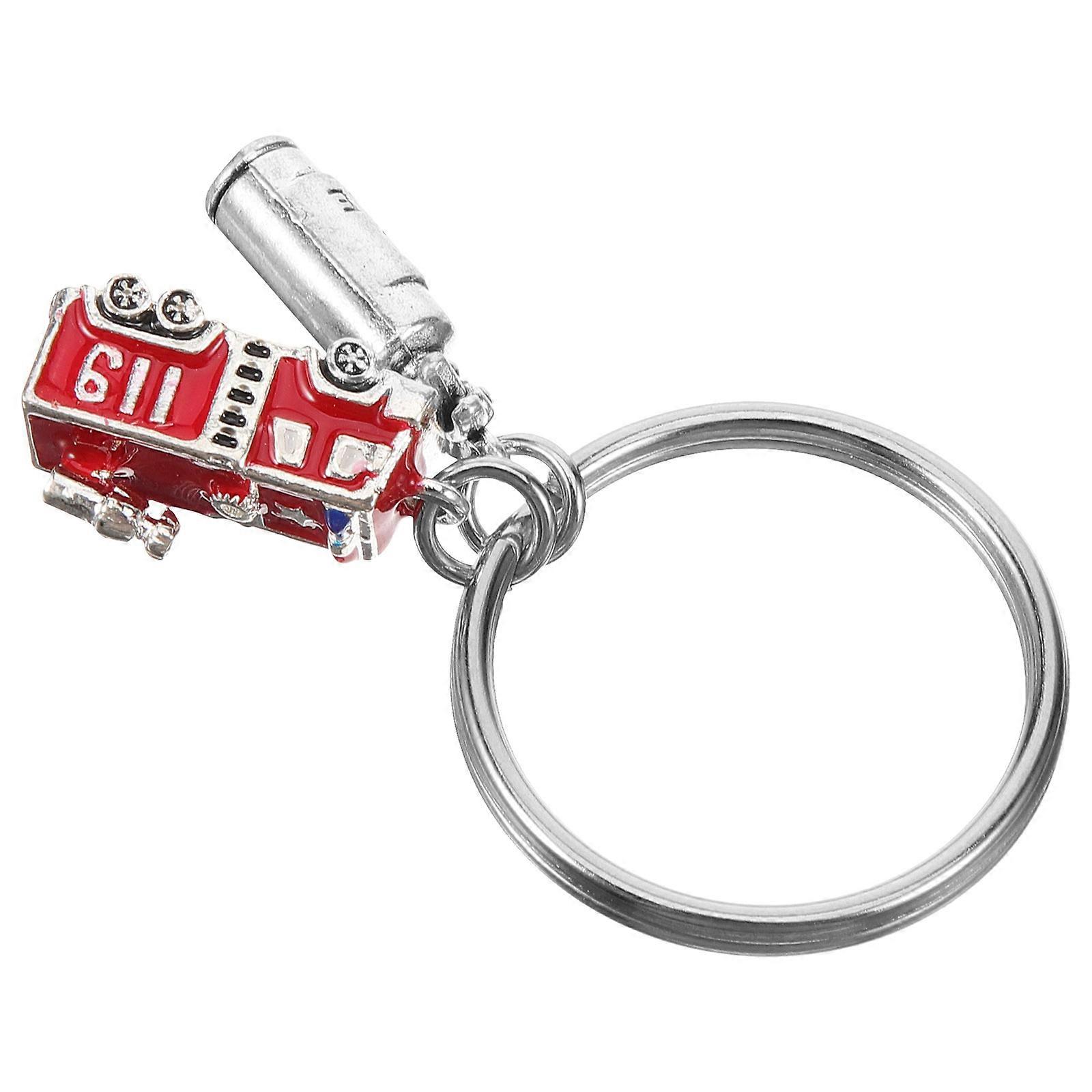 Alloy Firefighter Keychain Hanging Ornament for Keys Firefighter Pendant