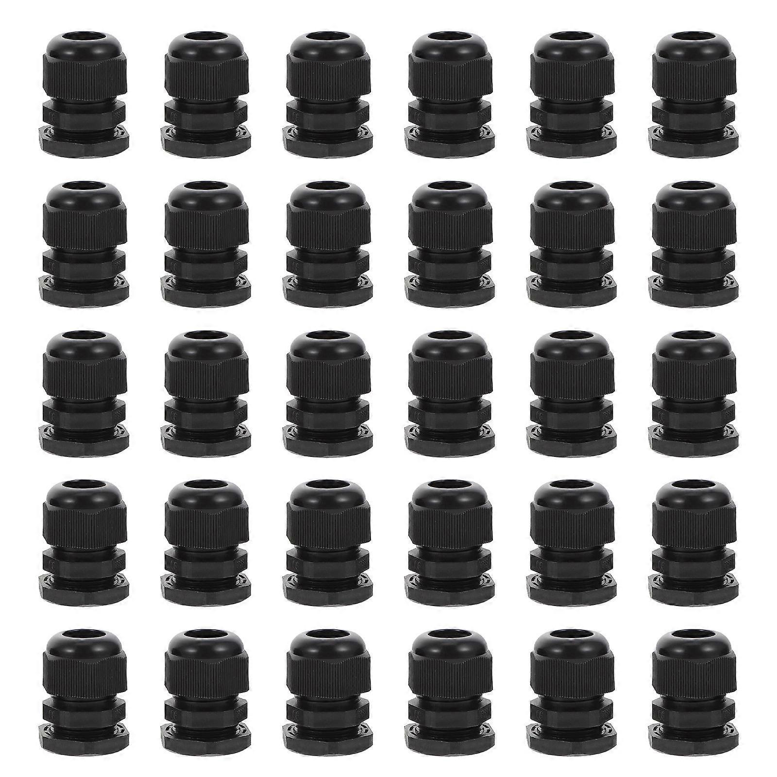 Waterproof Cord Cable Connector for Cable Use with 100Pcs Black PP Material