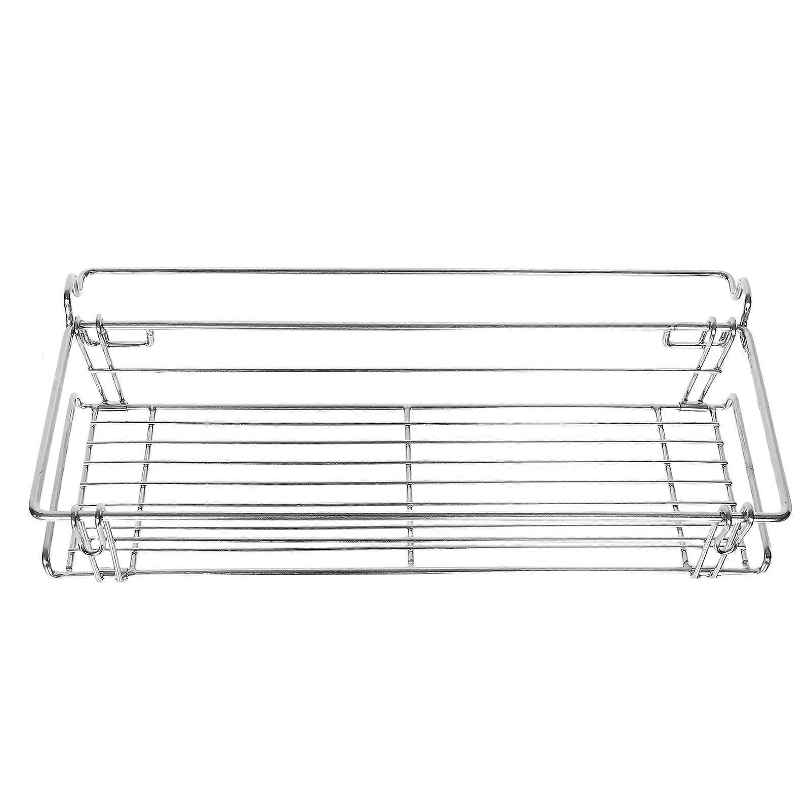 Outdoor Camping Side Table Multi-Functional Folding Rack with Basket