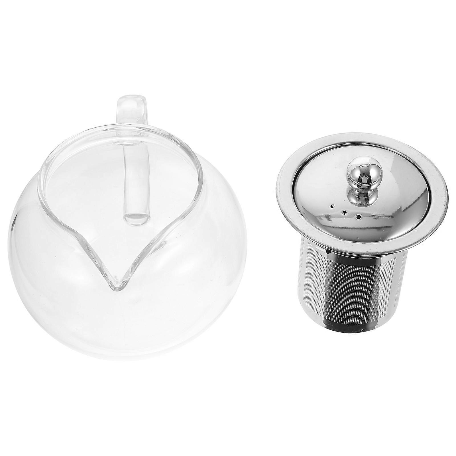 Stainless Steel Tea Brewer Glass Teapot for Household Use 1Pcs