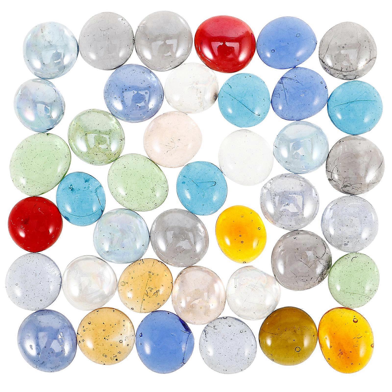 Glass Gems Flat Beads for Decor 1 Bag Multi Beads