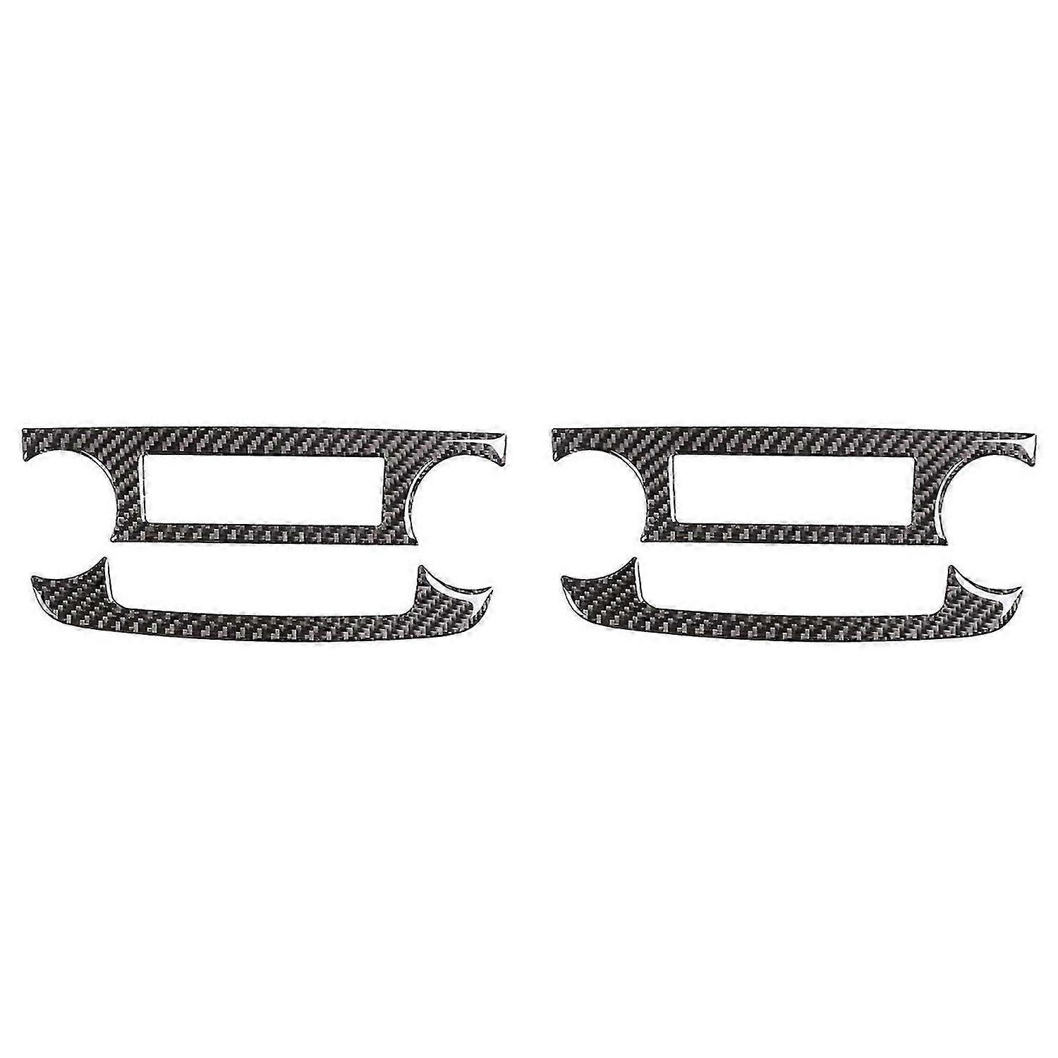 4x for Honda CR-V 2007-2011 Soft Carbon Fiber Sticker Central Control Air Conditioning CD Adjustment Switch Panel