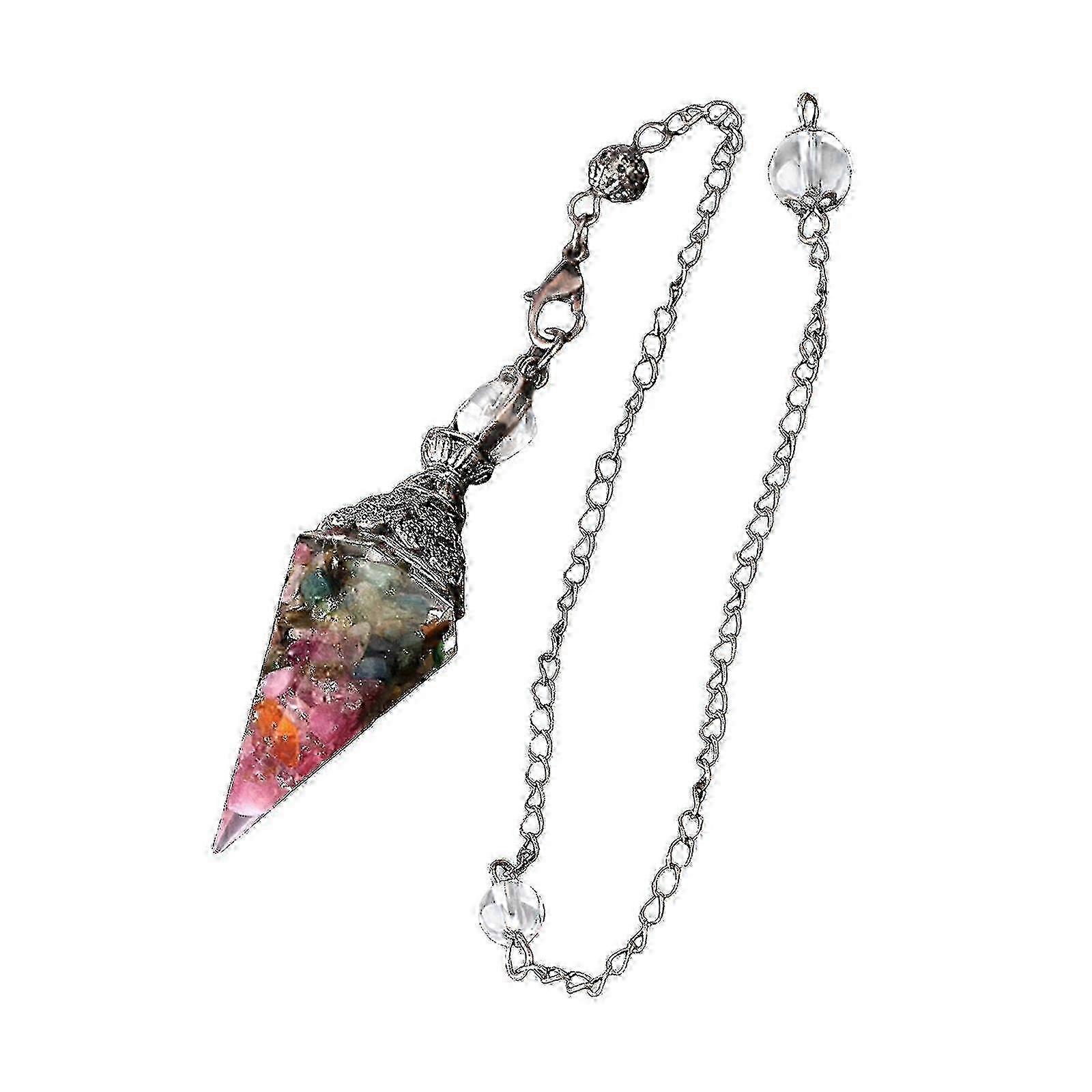 Crystal Pendulum Natural Stone Pendulums Pendant For Divination Dowsing
