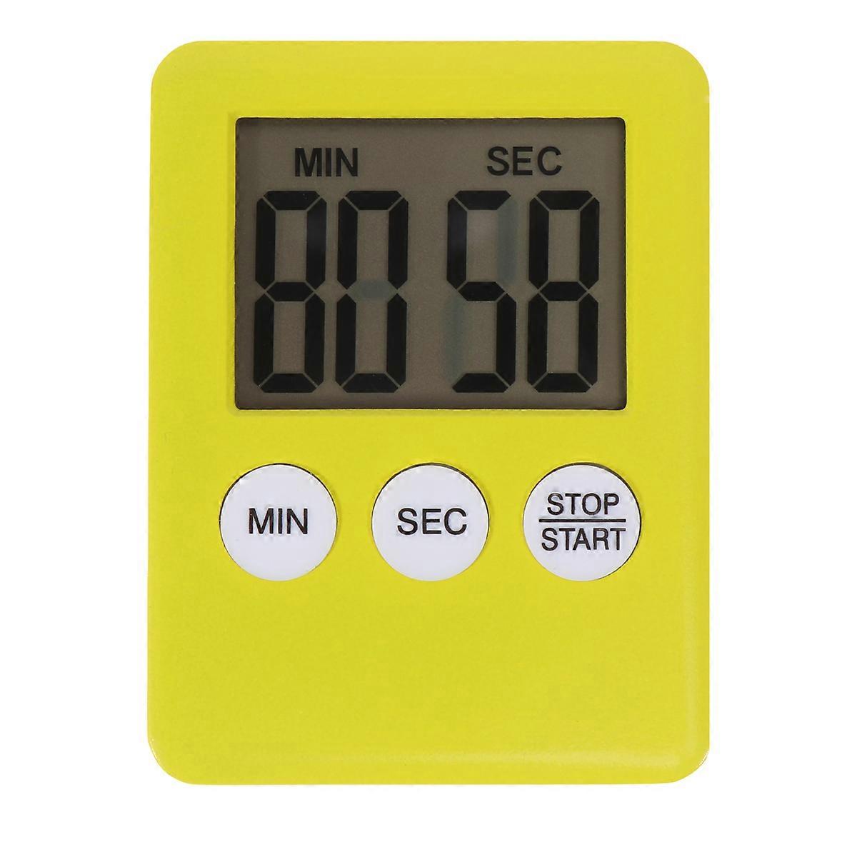 Kitchen Digital Timer Simplicity Timers for Baking Use 2Pcs Yellow Practical Device