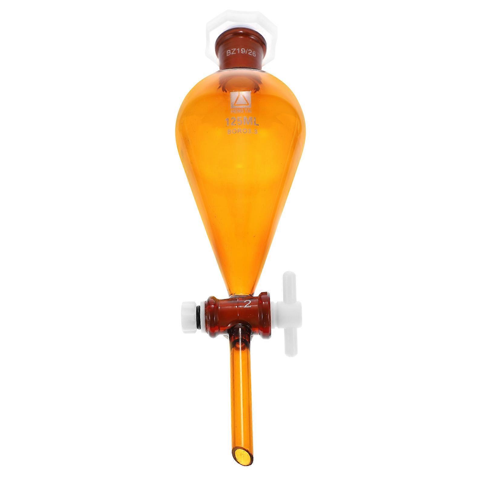Laboratory Glass Separatory Funnel for Liquid Separation 125ml