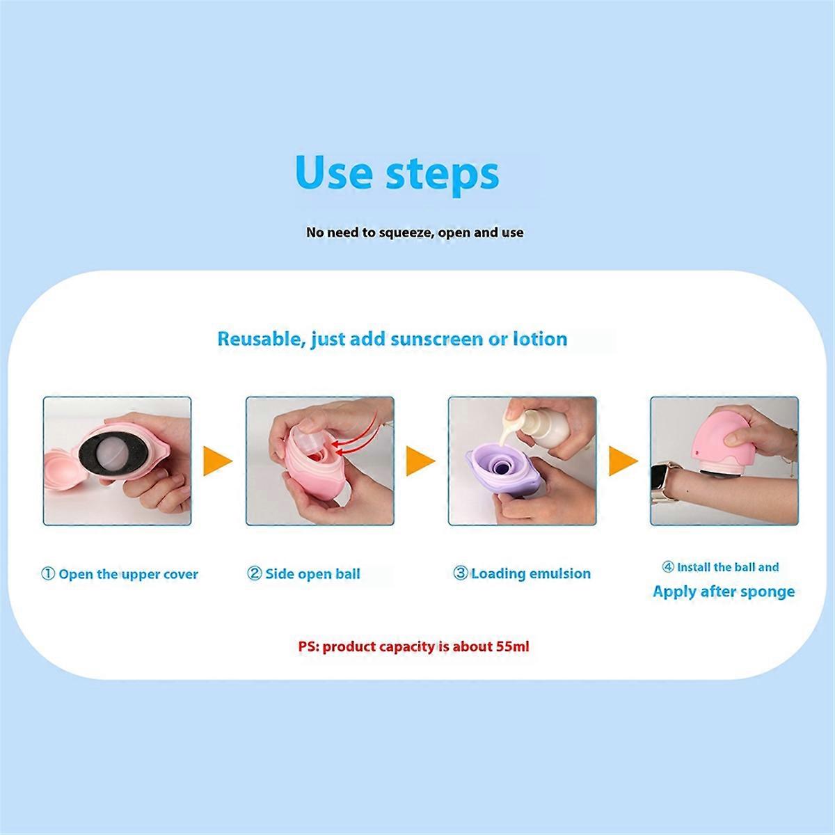 Sunscreen Applicator for Kids, Sunblock Buddy Brush Set