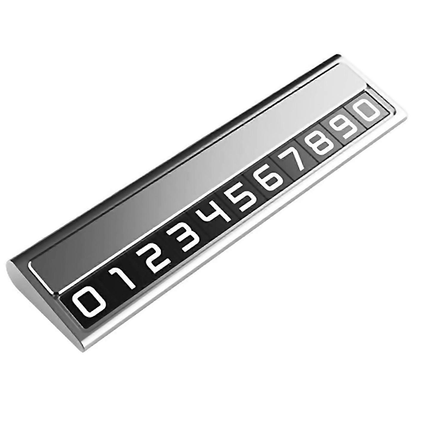 For Car Temporary Parking Cartoon With Phone Number Plate Parking Silver