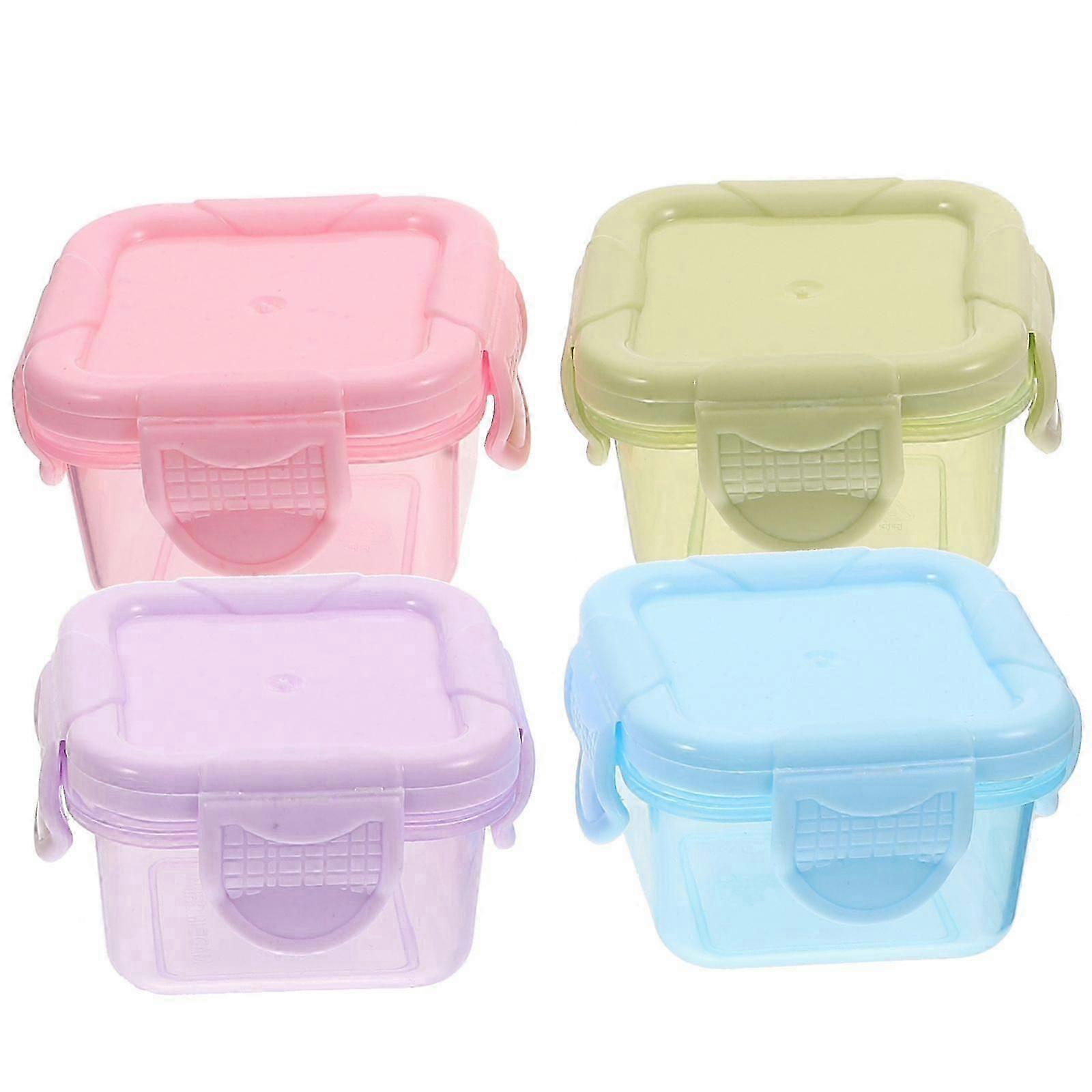 4Pcs Dispenser Storage Meal Containers Multi-Functional Sealed Preservation Storage for Snack