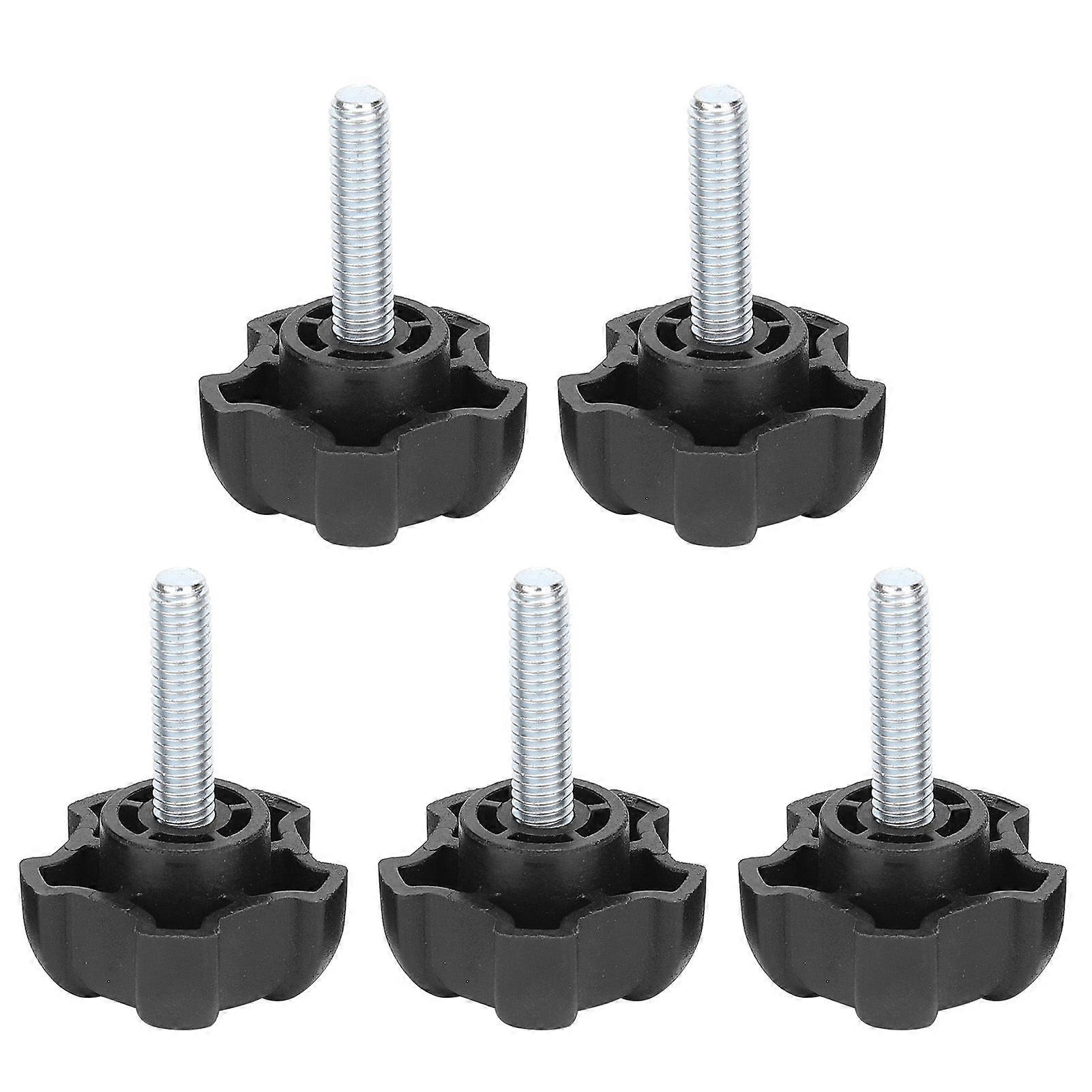 5Pcs M6 25MM Plastic Handle Thumbscrew FivePointed Star Head Screw Threaded Grip Knob