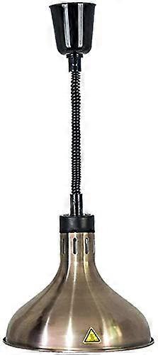 Heat Lamp Food Warmer Light, Adjustable 60-180cm Telescopic Chandelier, Gold Bronze for Home Buffet Cafeteria