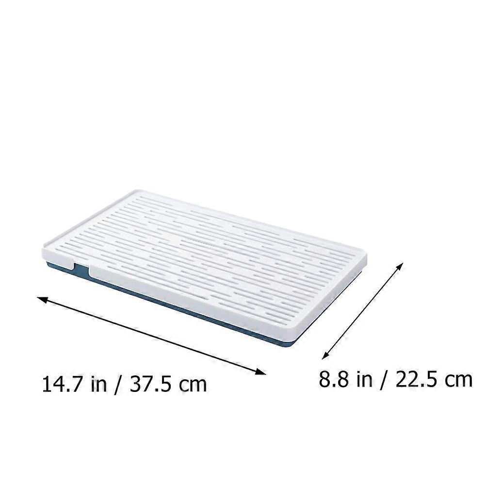 2Pcs Double-Layer Cup Drain Tray Plastic for Kitchen Use White